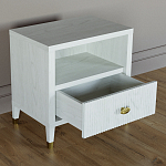 Прикроватная тумбочка с полкой Elsa Dreams White варинант исполнения - 2 | Loft Concept в Костроме