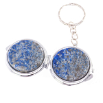 Зеркало брелок карманное двухстороннее из натурального камня Лазурит Stone Mirrors варинант исполнения - 6 | Loft Concept в Костроме