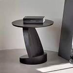 Дизайнерский журнальный столик чёрный с круглой столешницей Arycy варинант исполнения - 5 | Loft Concept в Костроме