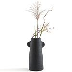 Ваза Serené Ceramic Vase Черная варинант исполнения - 3 | Loft Concept в Костроме