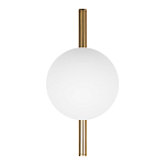 Бра с золотым основанием и белым плафоном в форме шара Bubble варинант исполнения - 4 | Loft Concept в Костроме