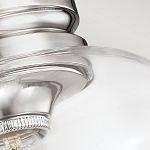 Потолочный светильник с прозрачным стеклянным плафоном в форме широкого колокола Feiss варинант исполнения - 2 | Loft Concept в Костроме