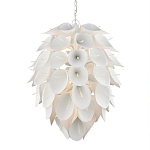 Люстра белая каплевидной формы из цветков лилии White Natural Lines варинант исполнения - 1 | Loft Concept в Костроме