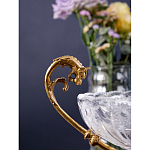 Чаша из прозрачного рельефного стекла на бронзовой подставке Eden Garden варинант исполнения - 3 | Loft Concept в Костроме