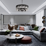 Люстра круглая из матового черного металла с подвесками из прозрачных стеклянных трубок Noir Tubes варинант исполнения - 12 | Loft Concept в Костроме