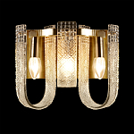 Бра с металлическим основанием золотого цвета и хрустальными подвесками Textured Glass варинант исполнения - 1 | Loft Concept в Костроме