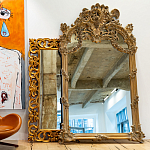 Зеркало настенное в ажурной раме с эффектом старины Classic Ornament Mirror варинант исполнения - 2 | Loft Concept в Костроме