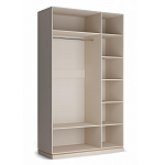 Шкаф трёхдверный с 2-мя зеркальными дверками Satin Furniture варинант исполнения - 4 | Loft Concept в Костроме