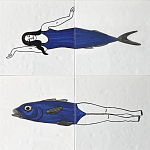 Плитка с узором Рыба пловчиха варинант исполнения - 2 | Loft Concept в Костроме