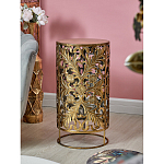 Столик приставной с цветочной резной фактурой Madagascar варинант исполнения - 5 | Loft Concept в Костроме