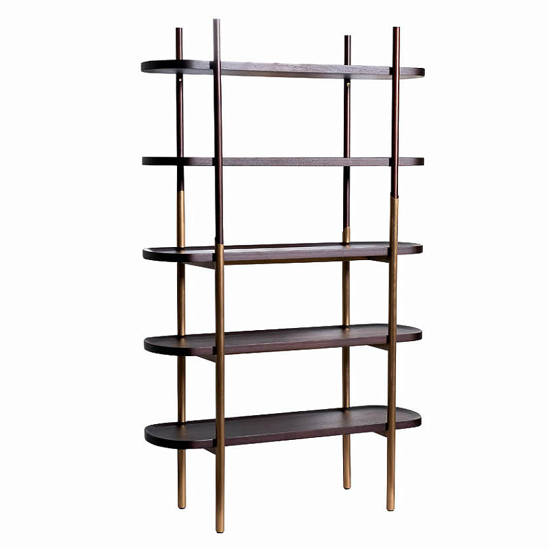Стеллаж Agostin Rack Латунь Шоколад Стеллаж Agostin Rack Латунь Шоколад в Костроме | Loft Concept