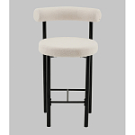 Стул полубарный Floreo букле молочный варинант исполнения - 4 | Loft Concept в Костроме