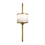 Бра вертикальное с белым полукруглым плафоном и длинным стержнем S Kichler варинант исполнения - 1 | Loft Concept в Костроме