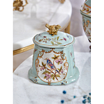 Шкатулка голубого цвета с рисунком и состаренным эффектом Eden Garden варинант исполнения - 9 | Loft Concept в Костроме