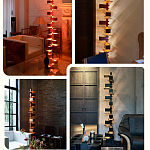 Торшер с каркасом из множества полок Links варинант исполнения - 3 | Loft Concept в Костроме