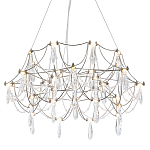 Люстра с каркасом из тонких металлических нитей и хрустальными подвесками Crystal Metal Threads Chandelier 60 варинант исполнения - 1 | Loft Concept в Костроме