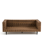 Трехместный садовый диван из плетеного пластика Matteo варинант исполнения - 8 | Loft Concept в Костроме