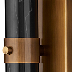 Бра цилиндрической формы чёрного цвета с 2-мя плафонами Marble Glow варинант исполнения - 4 | Loft Concept в Костроме