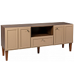 ТВ-тумба бежевая из массива бука с 2-мя дверками и ящиком Wenge Light варинант исполнения - 1 | Loft Concept в Костроме