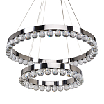 Люстра с двумя кольцами цвета хром и прозрачными хрустальными шарами по периметру Sacramento Transparent Balls Chandelier варинант исполнения - 1 | Loft Concept в Костроме