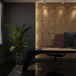 Гипсовая 3D панель с принтографией PM-08 варинант исполнения - 1 | Loft Concept в Костроме