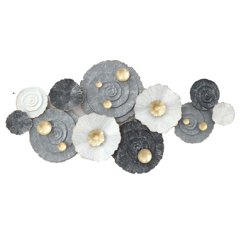 Панно настенное Blank Sheet Grey Золотой Серый Белый в Костроме | Loft Concept 