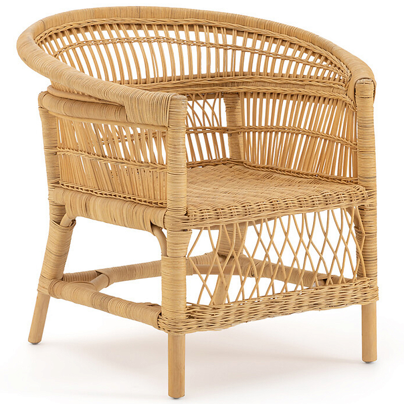 Кресло из ротанга Amadis Rattan Armchair Бежевый Кресло из ротанга Amadis Rattan Armchair Бежевый в Костроме | Loft Concept