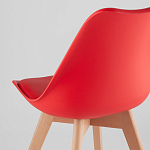 Стул с основой из пластика и мягким сиденьем Arvika Red варинант исполнения - 6 | Loft Concept в Костроме