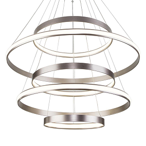 Люстра Light Ring Vertical Silver 5 колец серебро