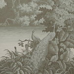 Обои ручная роспись Le Brésil Crystal Grey варинант исполнения - 1 | Loft Concept в Костроме