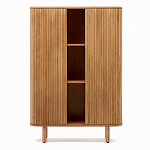 Буфет из ясеневого шпона с открытыми полками и 2-мя раздвижными дверями Toinette варинант исполнения - 2 | Loft Concept в Костроме