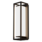 Уличный настенный светильник прямоугольный с чёрной рамкой Geometric Glow варинант исполнения - 1 | Loft Concept в Костроме