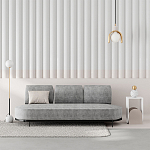 Стол приставной с овальными элементами бело-бежевого цвета NUN SIDE TABLE WHITE LIGHT MOCHA варинант исполнения - 2 | Loft Concept в Костроме