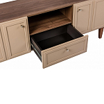 ТВ-тумба бежевая из массива бука с 2-мя дверками и ящиком Wenge Light варинант исполнения - 4 | Loft Concept в Костроме