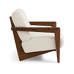 Кресло с обивкой из белого букле Armchair White Boucle варинант исполнения - 1 | Loft Concept в Костроме