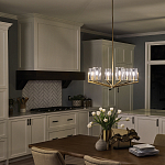 Люстра с 6-ю прозрачными цилиндрическими плафонами Kichler варинант исполнения - 8 | Loft Concept в Костроме