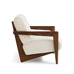 Кресло Avalon White Boucle из массива ореха варинант исполнения - 3 | Loft Concept в Костроме