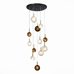 Люстра светодиодная с сферическими стеклянными плафонами Splatter варинант исполнения - 5 | Loft Concept в Костроме