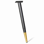 Стол обеденный с коричневой прямоугольной столешницей из керамики на четырех металлических ножках Brown Ceramics варинант исполнения - 3 | Loft Concept в Костроме