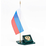 Флагшток с гербом России из натурального камня змеевик Stone Flagpole варинант исполнения - 2 | Loft Concept в Костроме