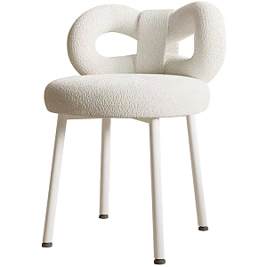 Стул Claire White Boucle Chair