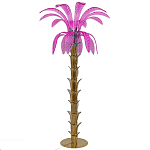 Торшер Glass Decorated Palm Floor Lamp Pink Листья Пальмы  варинант исполнения - 3 | Loft Concept в Костроме