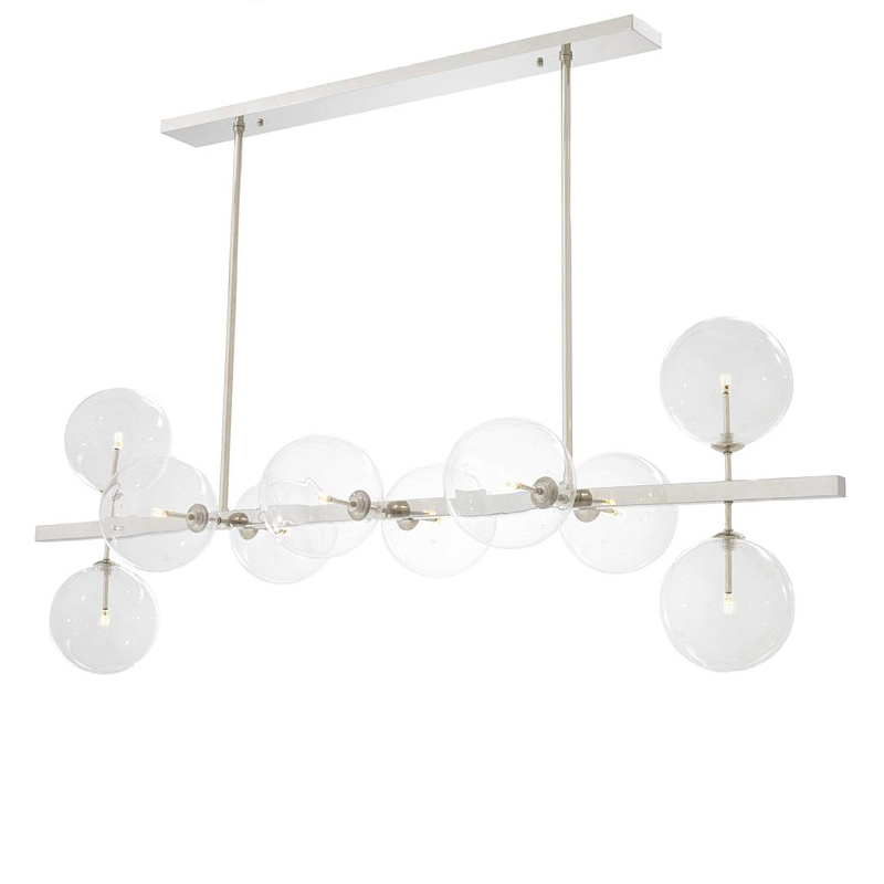 Люстра Chandelier Largo Nickel Никель Прозрачное Стекло Люстра Chandelier Largo Nickel Никель Прозрачное Стекло в Костроме | Loft Concept