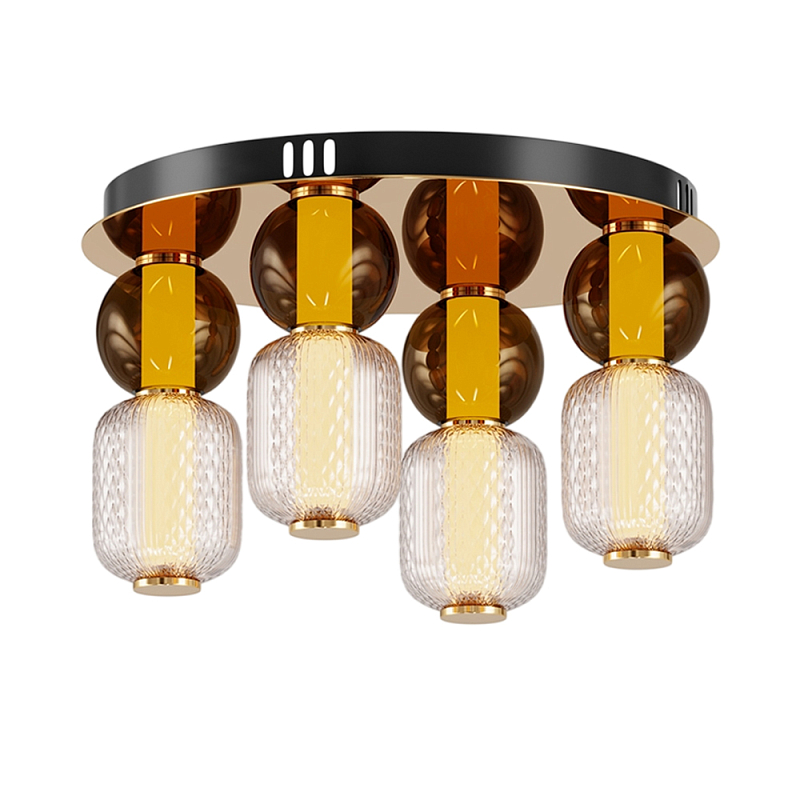 Потолочный светильник Drop 3000К 60Вт Золотой Янтарный в Костроме | Loft Concept 