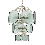 Люстра с каскадом из круглых декоративных элементов Discs of Light варинант исполнения - 2 | Loft Concept в Костроме