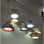 Подвесные светильники в виде чаши с цветочным блюдцем Flower Reversal варинант исполнения - 6 | Loft Concept в Костроме