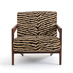 Кресло с обивкой из шенилла с тигровым принтом Tiger Chair варинант исполнения - 1 | Loft Concept в Костроме