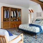 Двуспальная кровать с мягким изголовьем Daniel Bed варинант исполнения - 6 | Loft Concept в Костроме