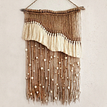 Дизайнерское Панно Дюна Макраме из нитей и бусин Wall Panel Dune варинант исполнения - 2 | Loft Concept в Костроме