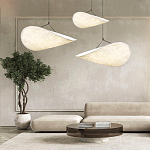 Подвесной светильник с белым тканевым плафоном в форме облака Crystal Cloud Junction варинант исполнения - 8 | Loft Concept в Костроме